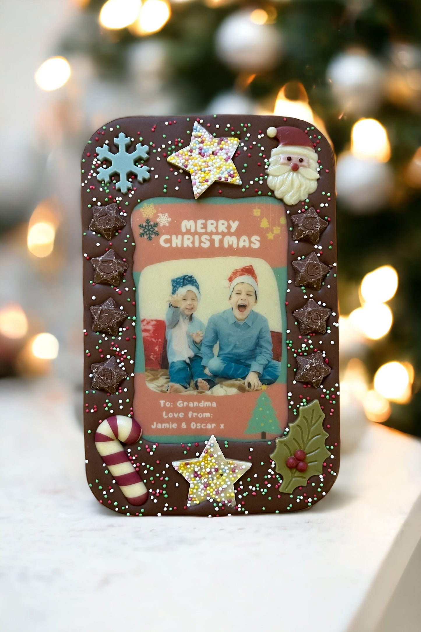 Christmas Photo Chocolate Slab & Gift Box