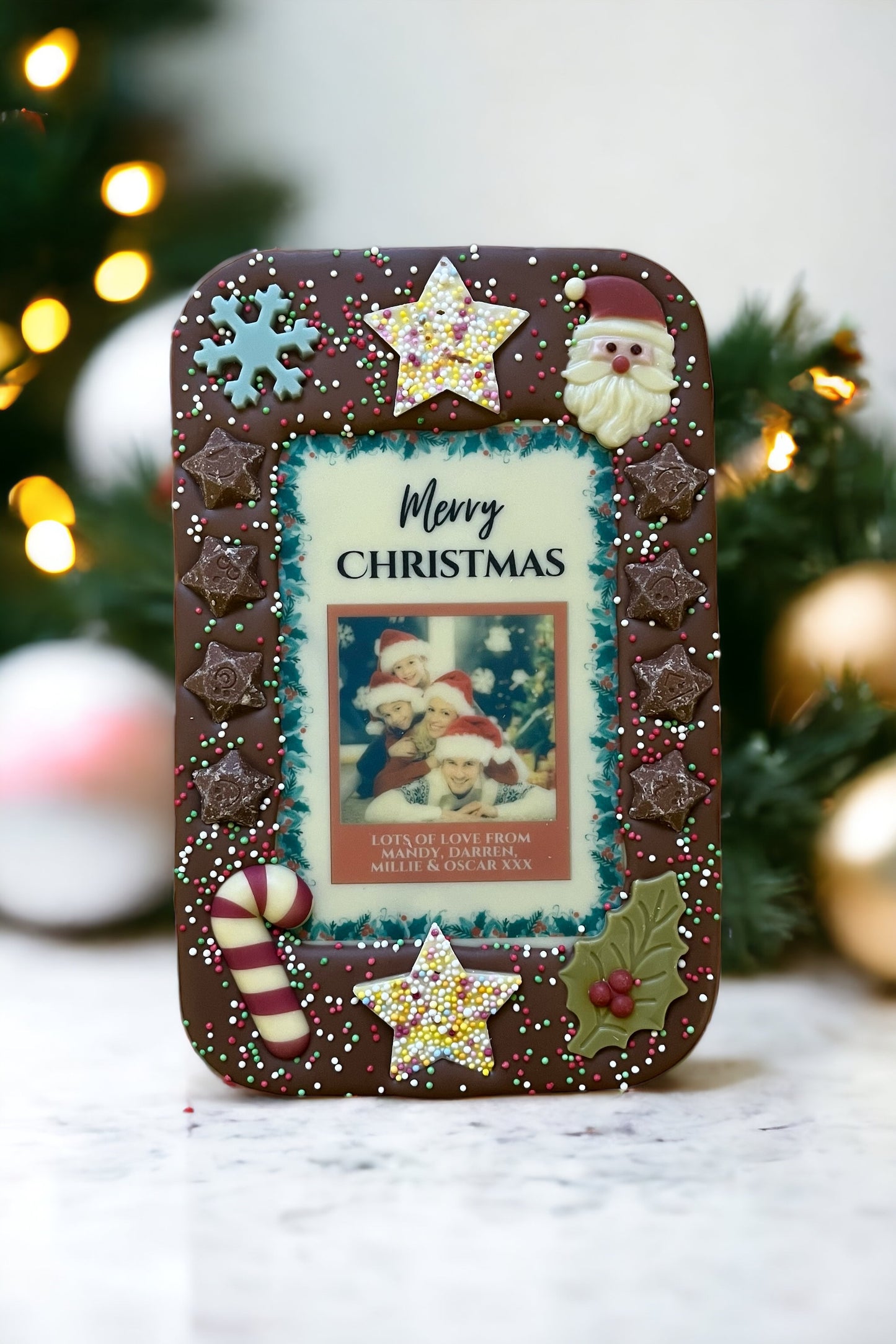 Photo Christmas Chocolate Slab & Gift Box