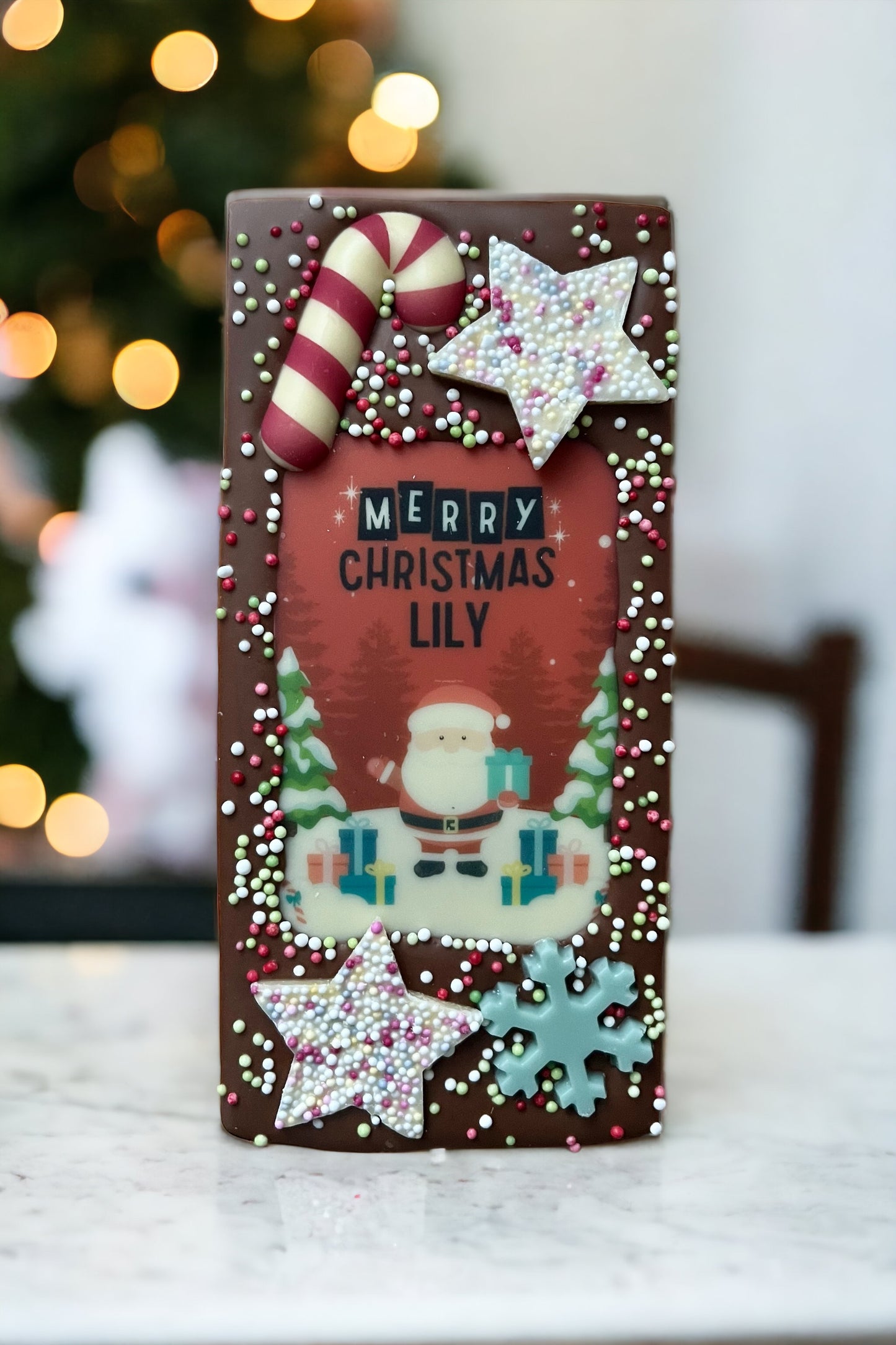 Christmas Image Medium Chocolate Bar (personalised option available)