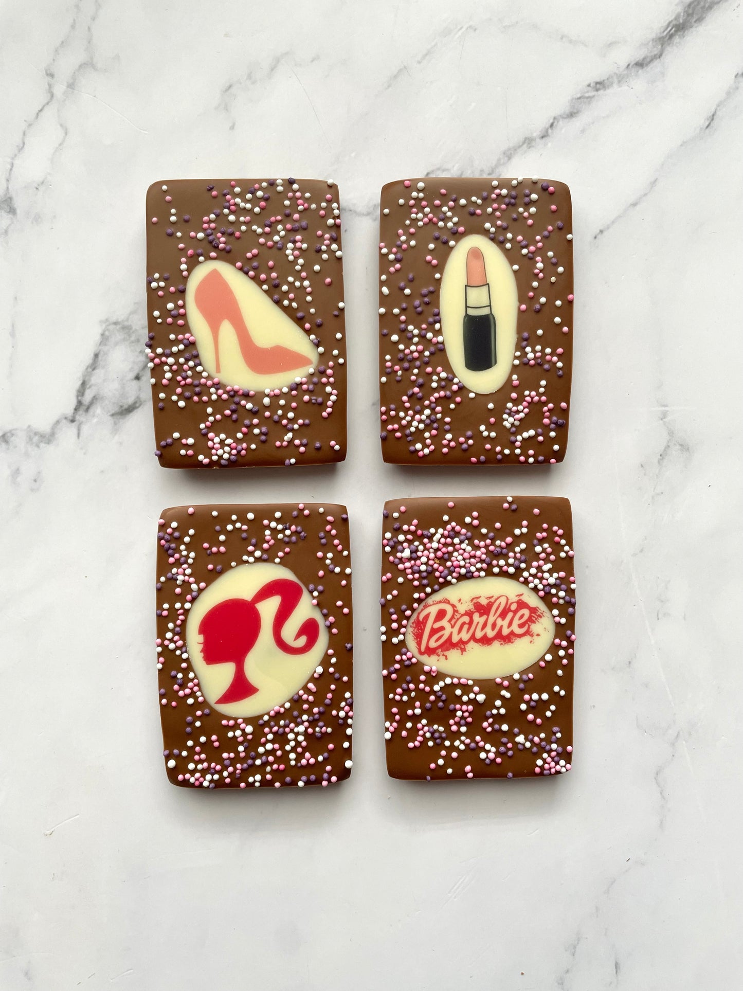 barbie mini chocolate bars