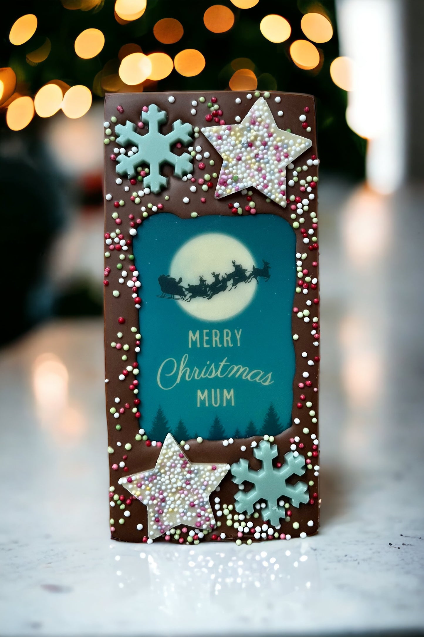 Christmas Image Medium Chocolate Bar (personalised option available)