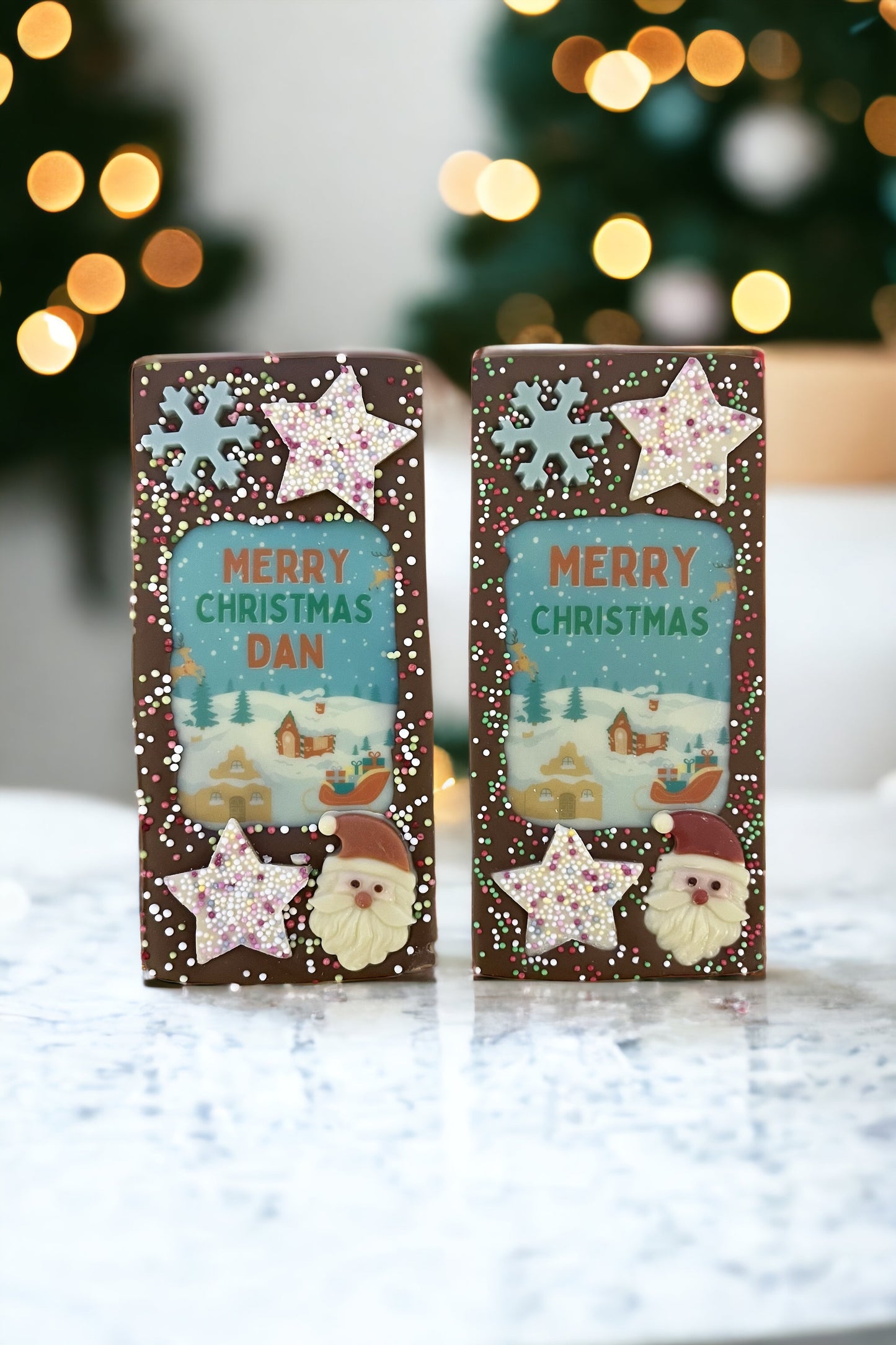 Christmas Image Medium Chocolate Bar (personalised option available)