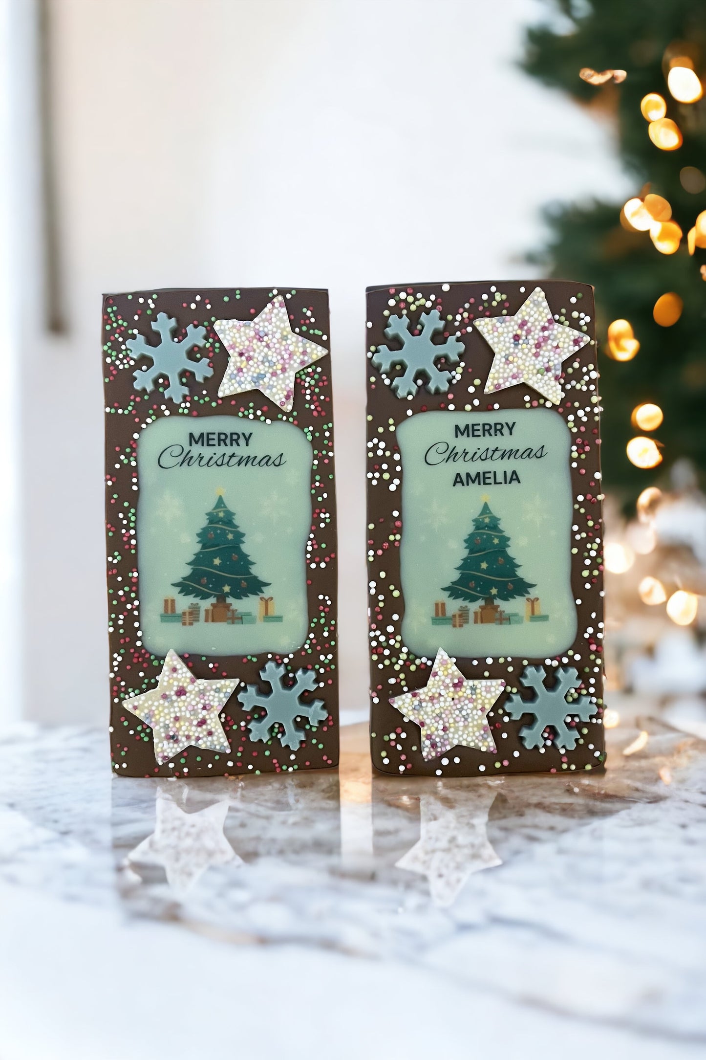 Christmas Image Medium Chocolate Bar (personalised option available)