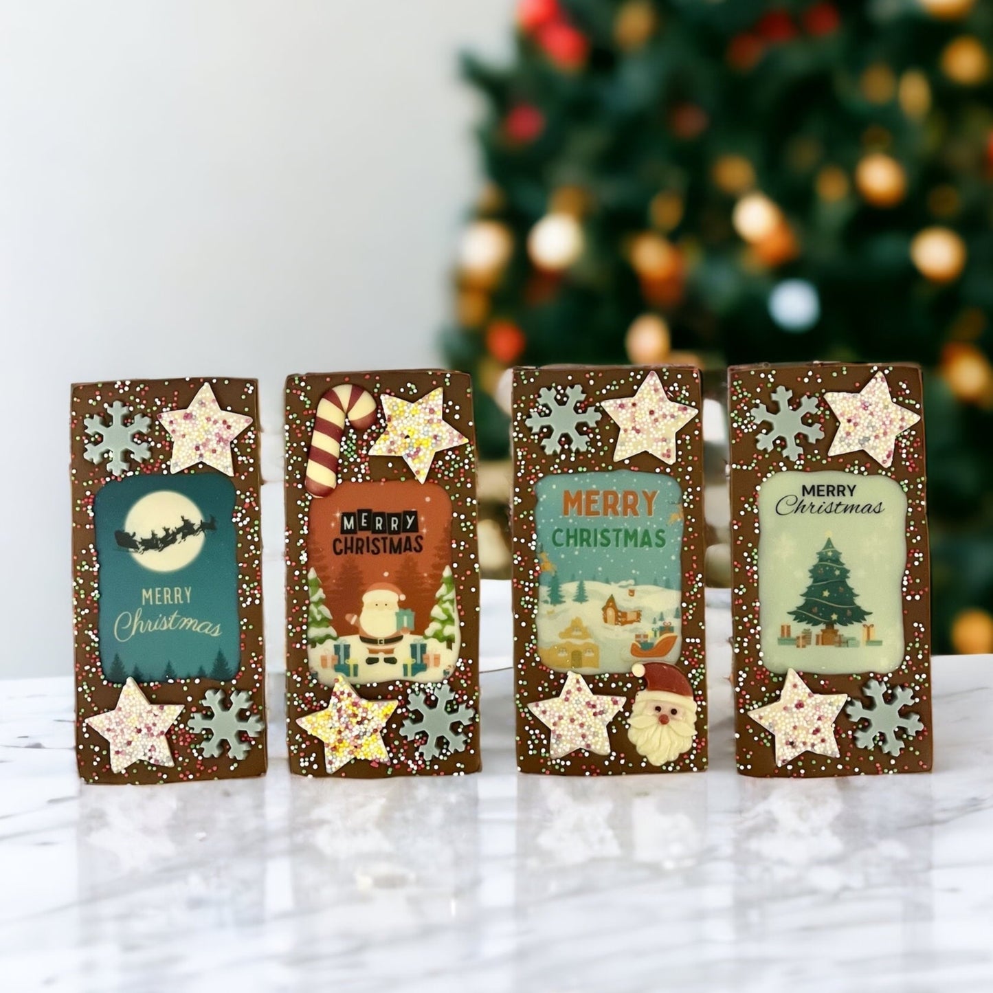 Christmas Image Medium Chocolate Bar (personalised option available)