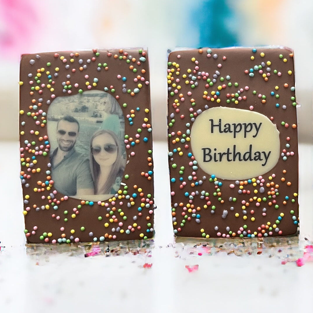 Personalised Photo Mini Belgian Chocolate Bars - Letterbox Friendly