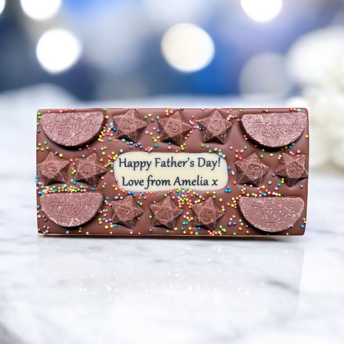Personalised Medium Milk Belgian Chocolate Bar & Gift Box 100g