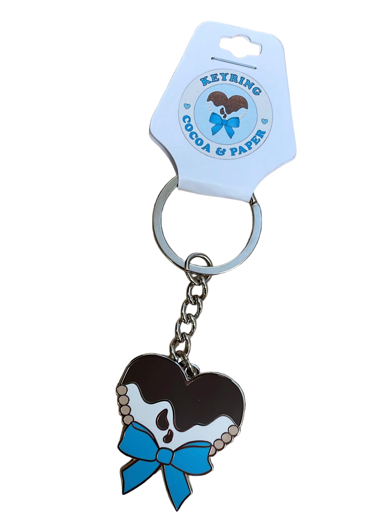 Cocoa Paper Enamel Keyring