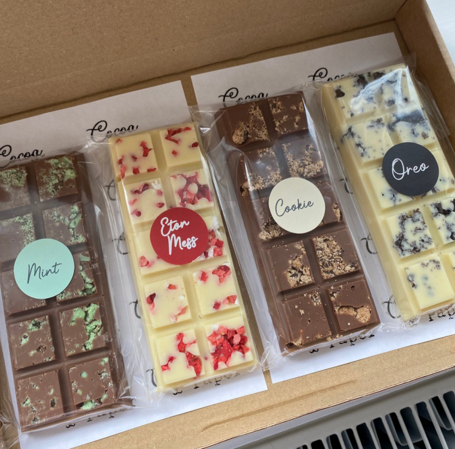 Letter Box Chocolate Bars 4 pack 60g OREO - MINT - COOKIE - ETON MESS