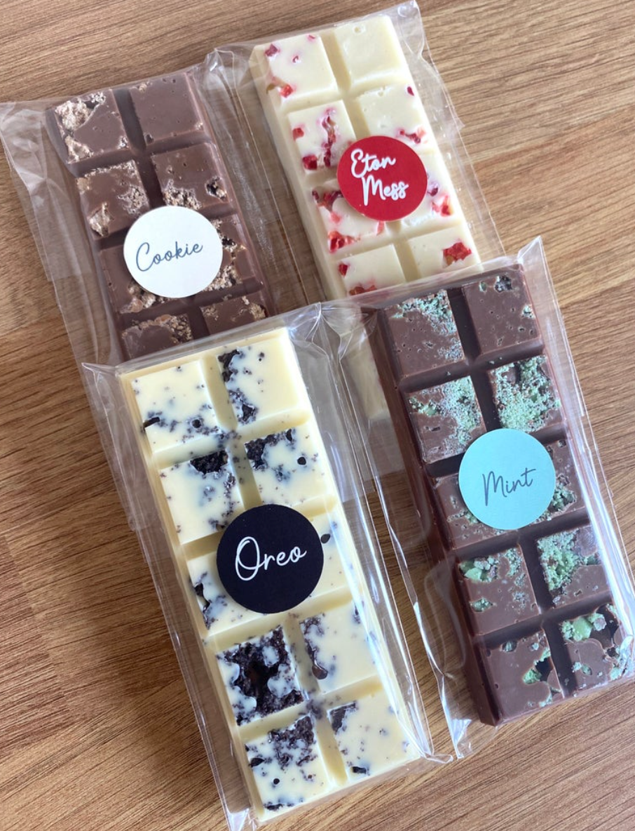 Letter Box Chocolate Bars 4 pack 60g OREO - MINT - COOKIE - ETON MESS