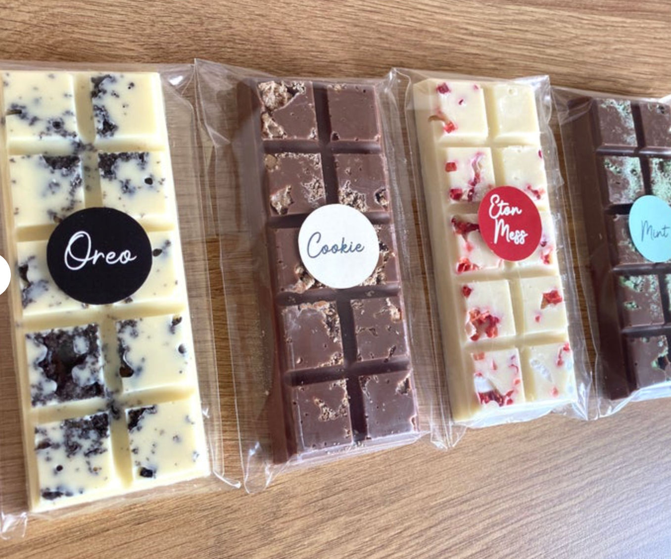 Letter Box Chocolate Bars 4 pack 60g OREO - MINT - COOKIE - ETON MESS