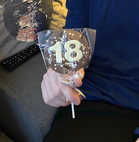 Number Age Large Chocolate Lollipops