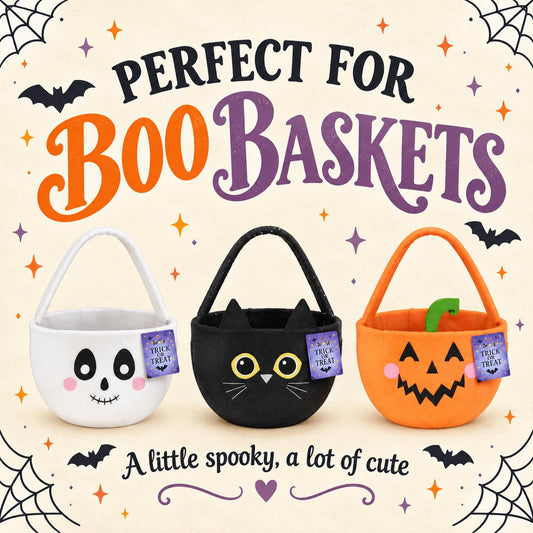 Halloween Felt Character Treat Bag - 3 designs - Perfect for BOO BASKETS