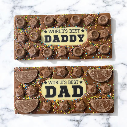 World's Best Personalised Belgian Milk Chocolate Bar & Gift Box 100g
