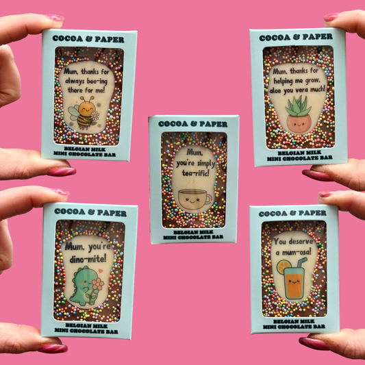 Mother's Day Mum Mini Pun Bars 5 designs LETTERBOX FRIENDLY