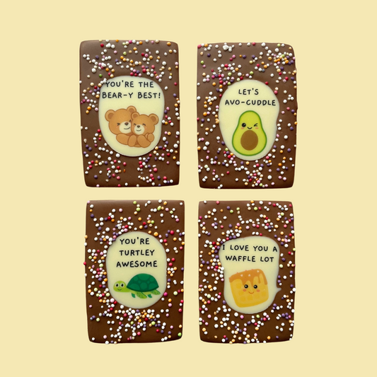 PunBars Mini Funny Edible Image Belgian Milk Chocolate Bars Collection 4
