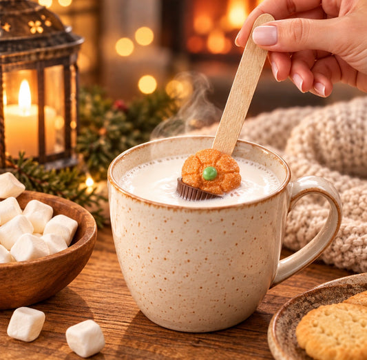 Halloween Marshmallow Pumpkin Hot Chocolate Spoon