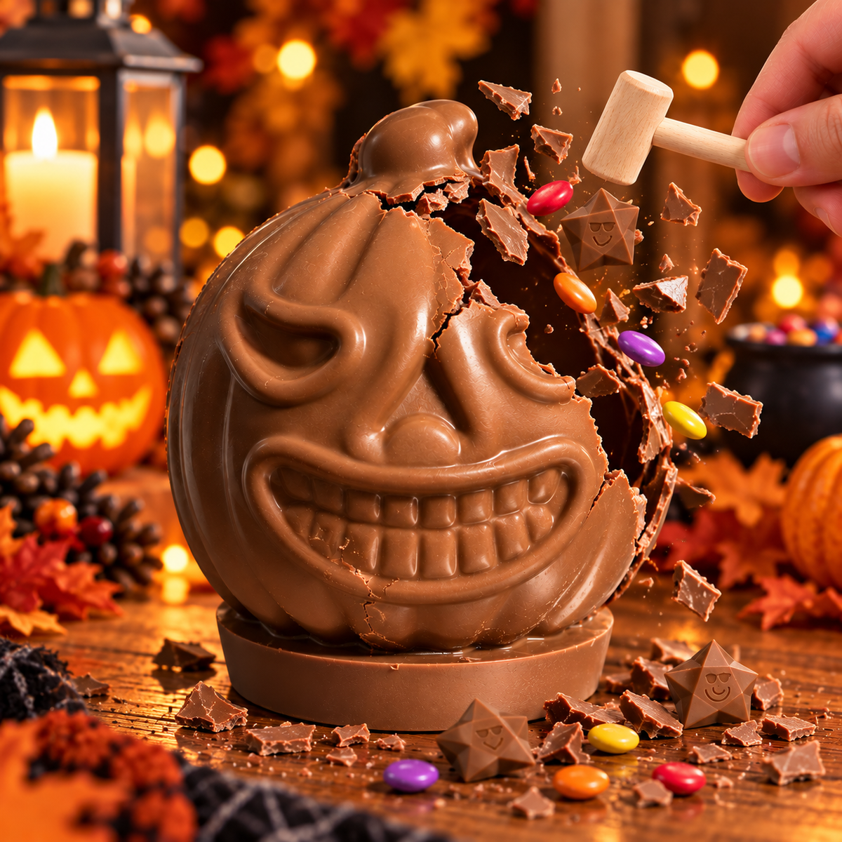 PUMPKIN PINATA Belgian Milk Chocolate with mini hammer