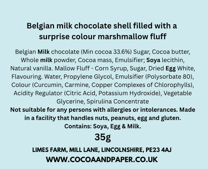 La ChocoBubu Surprise Filled Coloured Marshmallow Fluff 35g