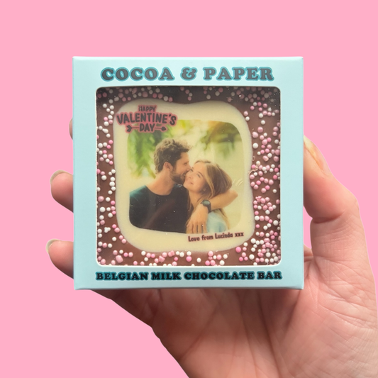 Mini Personalised Square Photo Valentine's Day Bar 60g