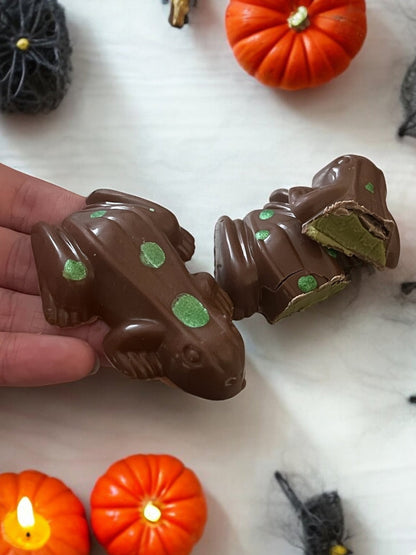 Pistachio Filled Belgian Milk Chocolate Frog 20g