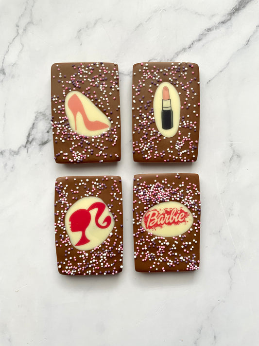 barbie mini chocolate bars