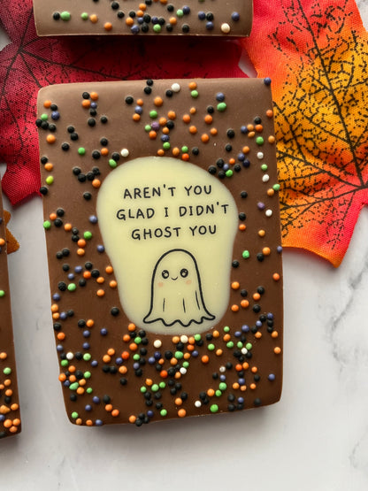 Halloween Mini Pun Chocolate Bars