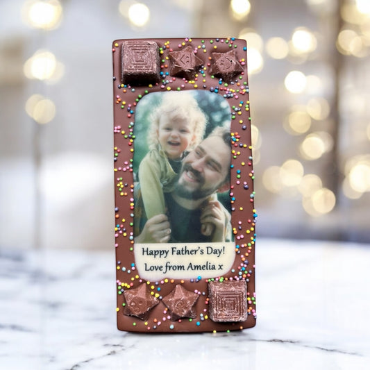 Personalised Photo Medium Chocolate Bar & Gift Box