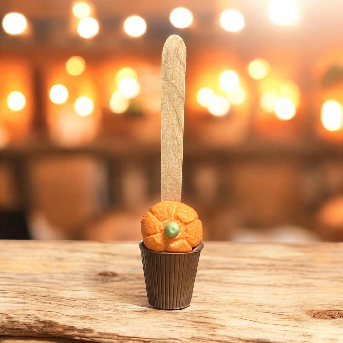 Halloween Marshmallow Pumpkin Hot Chocolate Spoon