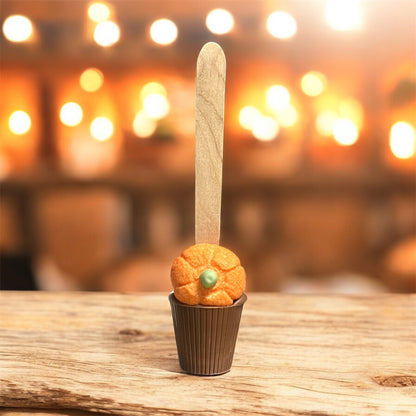 Halloween Marshmallow Pumpkin Hot Chocolate Spoon