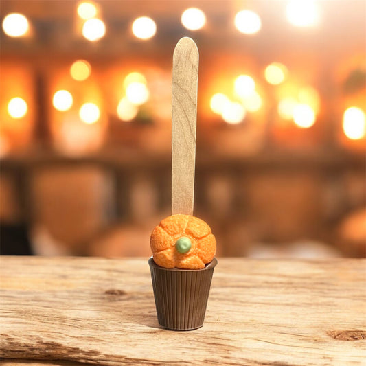 Halloween Marshmallow Pumpkin Hot Chocolate Spoon