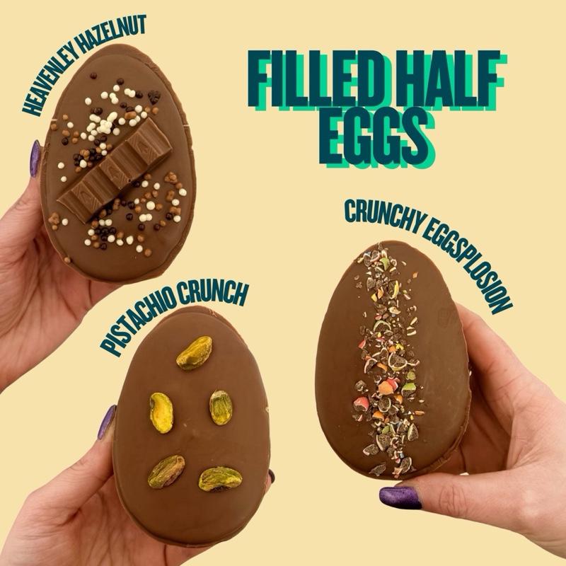Filled Half Eggs 150g Belgian Milk Chocolate Stuffed Half Eggs