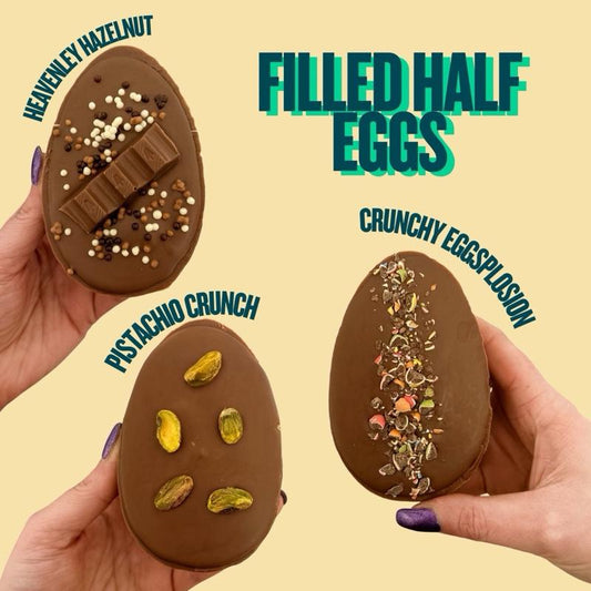 Filled Half Eggs 150g Belgian Milk Chocolate Stuffed Half Eggs