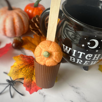 Halloween Marshmallow Pumpkin Hot Chocolate Spoon