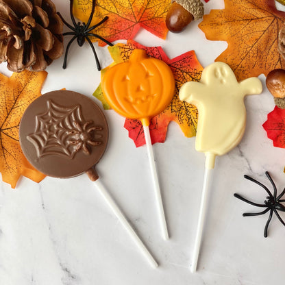 Halloween Lollipop Trio Orange Milk White Lollipops