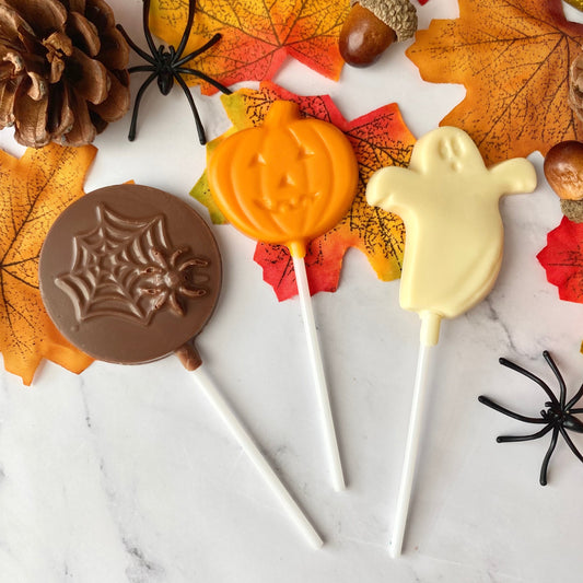 Halloween Lollipop Trio Orange Milk White Lollipops