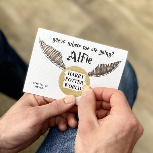Personalised Harry Potter World Scratch Reveal Card