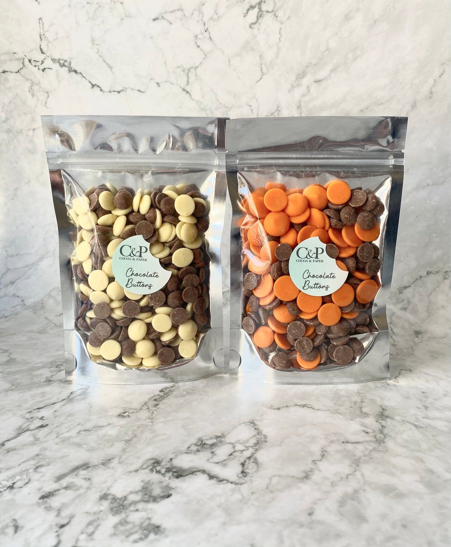 150g Belgian Chocolate Button Pouches