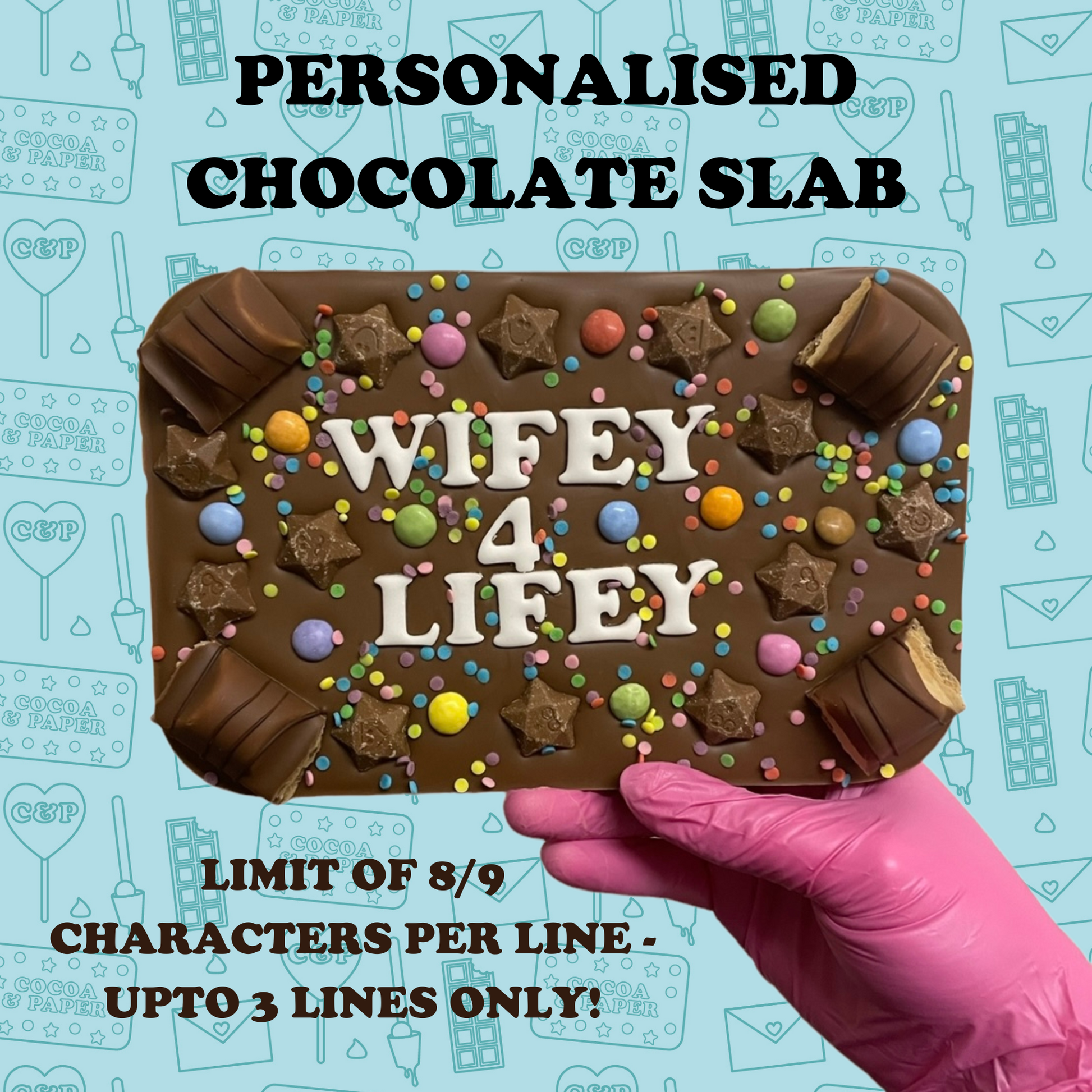 personalised chocolate slab TikTok viral original build your own slab personalised chocolate bar