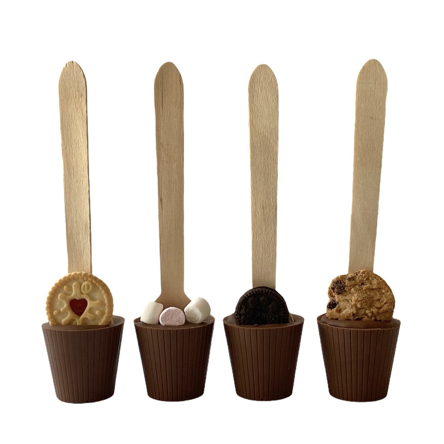 Handmade Belgian Hot Chocolate Spoon - various toppings