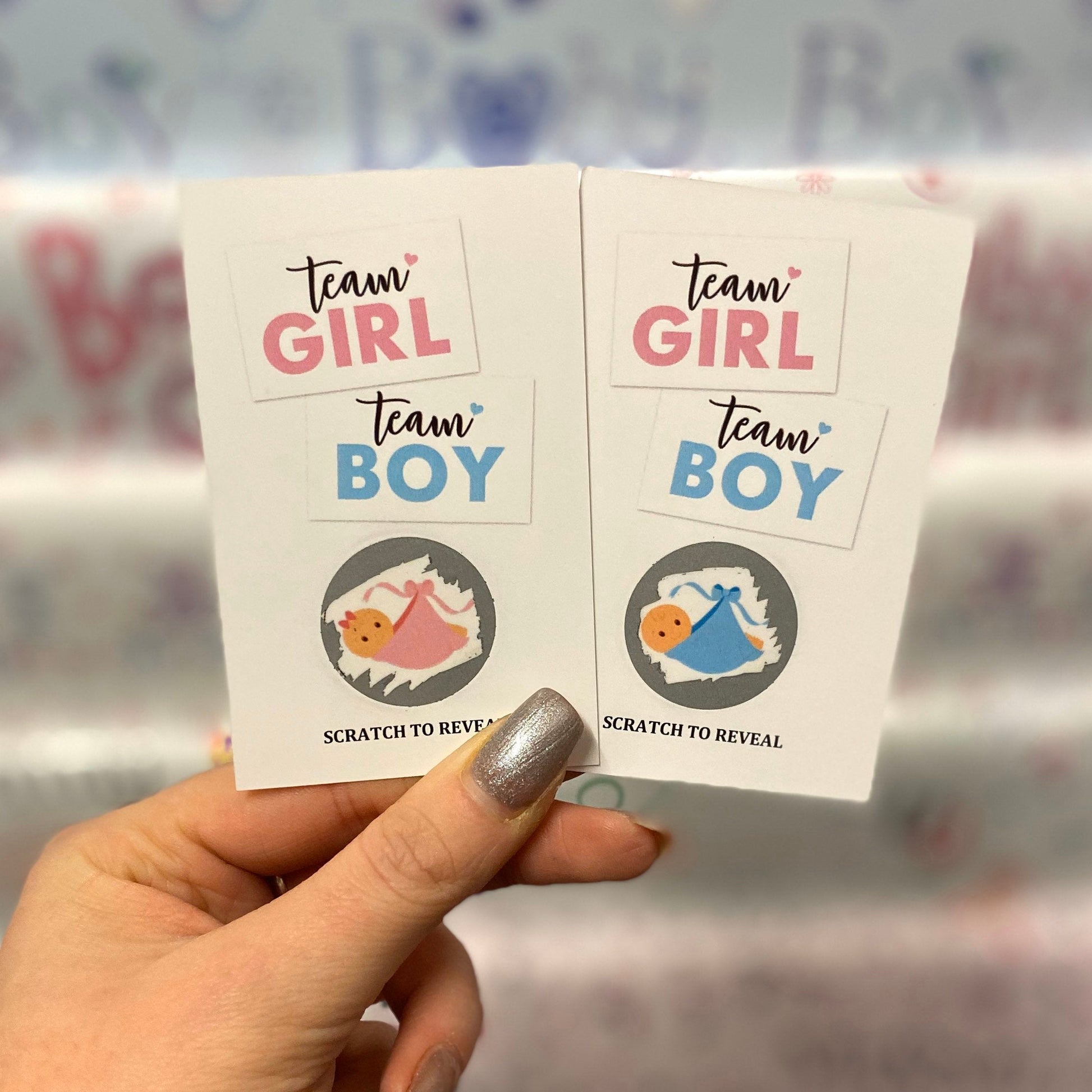 Gender Reveal Baby Scratch Cards
