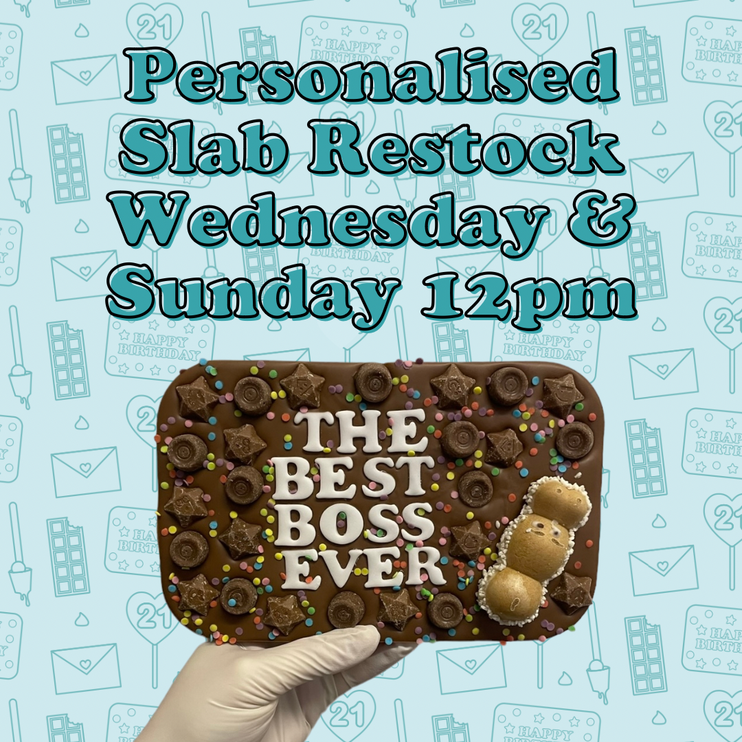 personalised chocolate slab TikTok viral original build your own slab chocolate bar