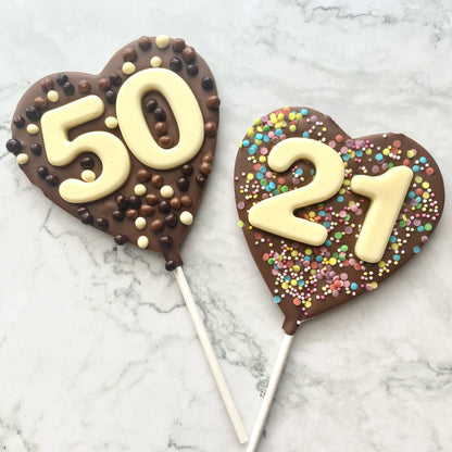 birthday number lollipops 